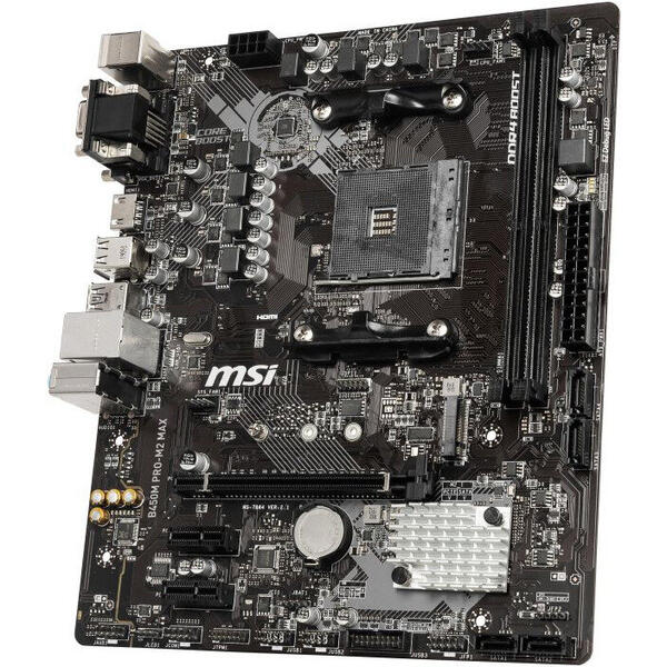 Placa de baza MSI B450M PRO-M2 MAX, Socket AM4