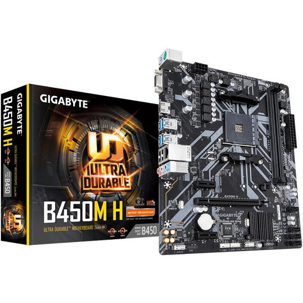 Placa de baza Gigabyte B450M H, Socket AM4