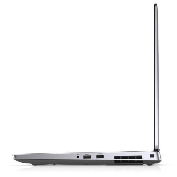 Laptop Dell Precision 7540, Intel Core i7-9750H, 15.6 inch FHD, 16GB, 512GB SSD, nVidia Quadro T 1000 4GB, Win10 Pro, Argintiu