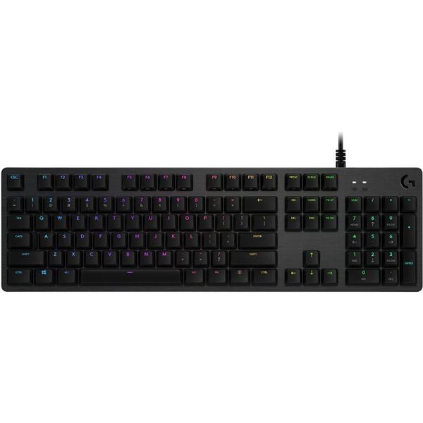 Tastatura Gaming Logitech G512 Carbon RGB GX Blue Switch Mecanica