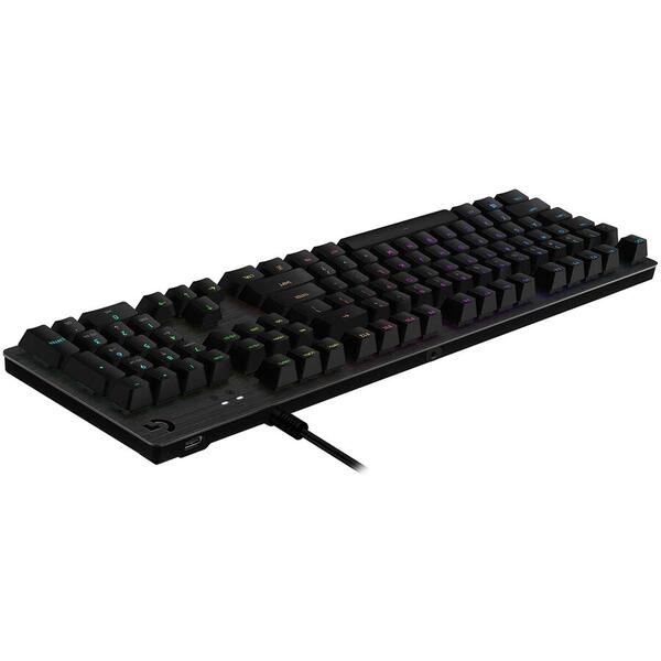 Tastatura Gaming Logitech G512 Carbon RGB GX Blue Switch Mecanica