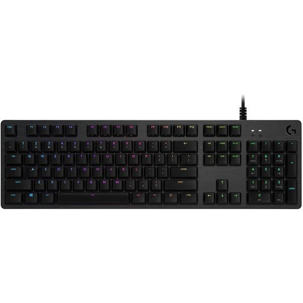 Tastatura Gaming Logitech G512 Carbon RGB GX Brown Switch Mecanica