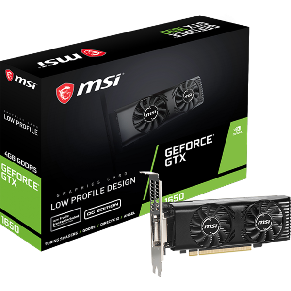 Placa video MSI GeForce GTX 1650 LP OC 4GB GDDR5 128 bit