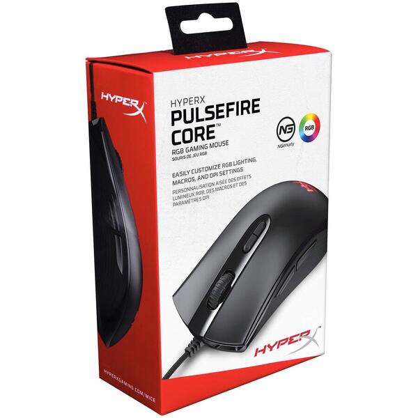 Mouse gaming Kingston HyperX Pulsefire Core, USB, Negru