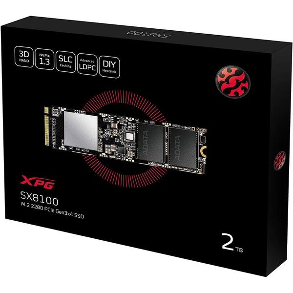 SSD A-DATA SX8100 512GB PCI Express 3.0 x4 M.2 2280
