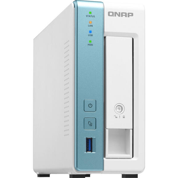 NAS Qnap TS-131K, 1GB RAM, 1 Bay, Alb