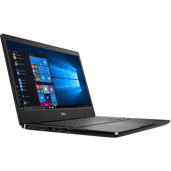 Laptop Latitude 3400 14.0 inch FHD, Intel Core I5-8265U, 8GB RAM, 256GB SSD, Windows 10, Negru