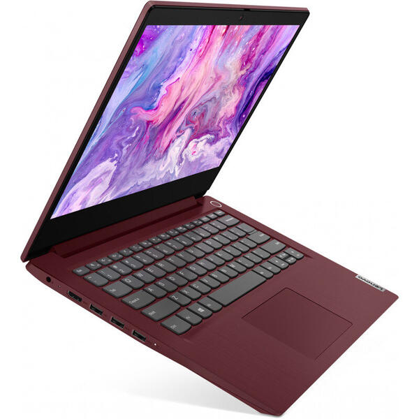 Ultrabook Lenovo IdeaPad 3 14IIL05, 14 inch FHD, Intel Core i5-1035G1, 8GB DDR4, 1TB SSD, Intel UHD, Cherry Red
