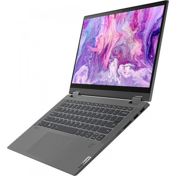 Ultrabook Lenovo IdeaPad Flex 5 14IIL05, 14 inch FHD Touch, Intel Core i7-1065G7, 16GB DDR4, 512GB SSD, Intel Iris Plus, Windows 10 Pro, Graphite Grey