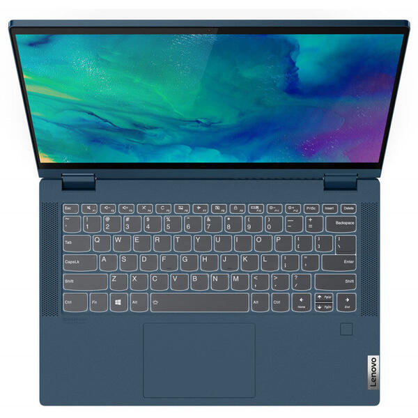 Ultrabook Lenovo IdeaPad Flex 5 14IIL05, 14 inch FHD Touch, Intel Core i5-1035G1, 16GB DDR4, 512GB SSD, Intel UHD, Windows 10 Home, Light Teal