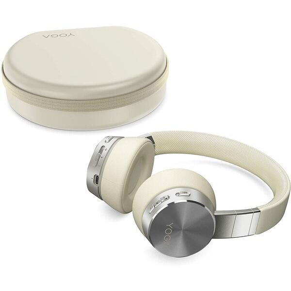 Casti cu microfon Lenovo Yoga ANC Noise Cancellation White