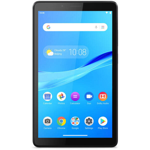 Tableta Lenovo Tab M7, 7 inch Multitouch, Cortex-A7 1.3 GHz Quad-Core, 1GB RAM, 16GB flash, Wi-Fi Bluetooth, GPS, 4G, Android 9.0, Onyx Black