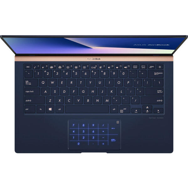 Laptop Asus ZenBook UX433FAC, 14 inch FHD, Intel Core i7-10510U, 16GB, 512GB SSD, GMA UHD, Win 10 Pro, Royal Blue