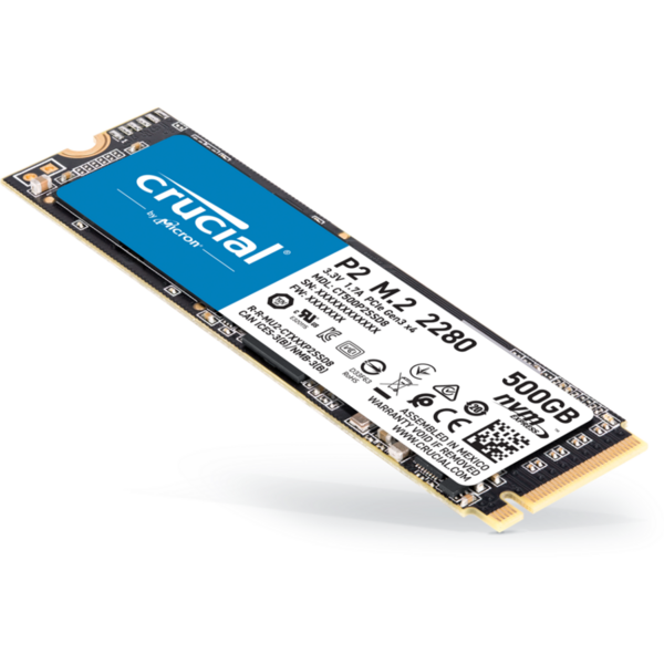 SSD Crucial P2 500GB PCI Express 3.0 x4 M.2 2280