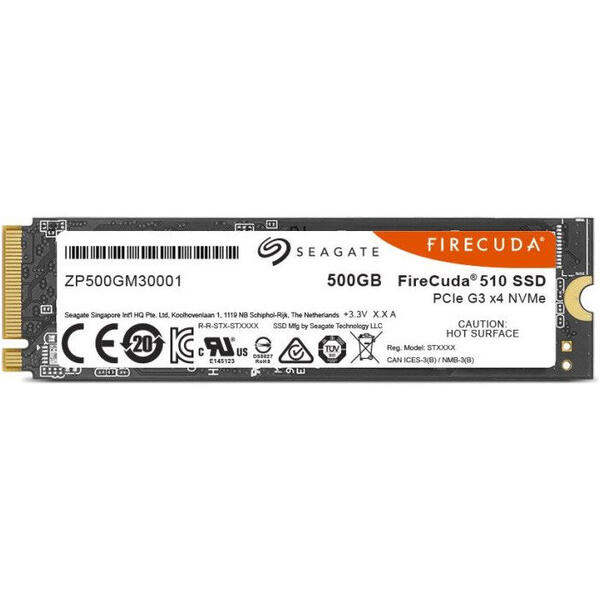 SSD Seagate FireCuda 510 500GB PCI Express 3.0 x4 M.2 2280