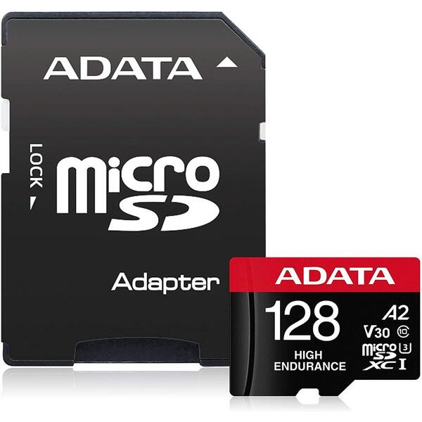 A-DATA Micro SDXC, 128GB, UHS-IClasa 10 + Adaptor