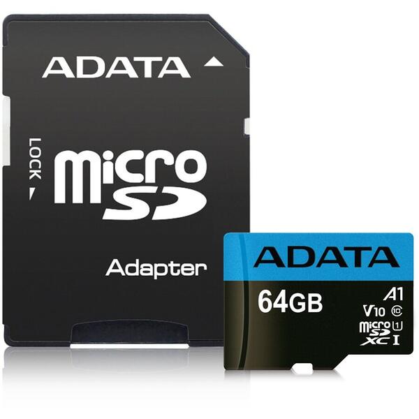 A-DATA Premier V10 64GB microSDXC UHS-I + Adaptor