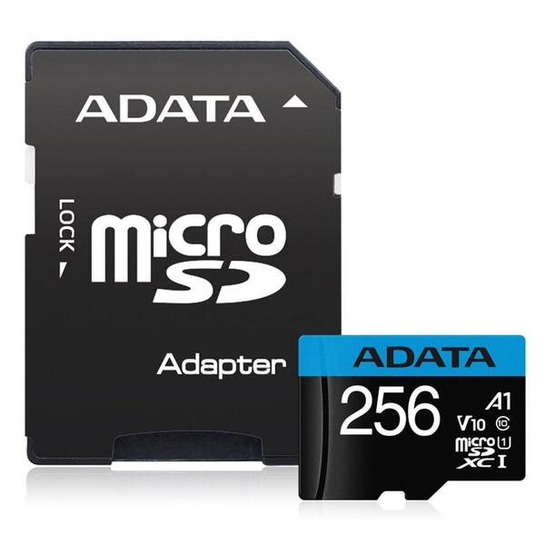 A-DATA Micro SDXC 256GB Clasa 10 UHS-I + Adaptor SD