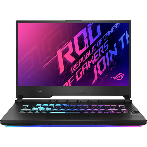 Laptop Asus ROG Strix G15 G512LU, 15.6 inch FHD 144Hz, Intel Core i7-10750H, 16GB DDR4, 1TB SSD, GeForce GTX 1660 Ti 6GB, No OS, Black