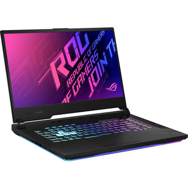 Laptop Asus ROG Strix G15 G512LU, 15.6 inch FHD 144Hz, Intel Core i7-10750H, 16GB DDR4, 1TB SSD, GeForce GTX 1660 Ti 6GB, No OS, Black