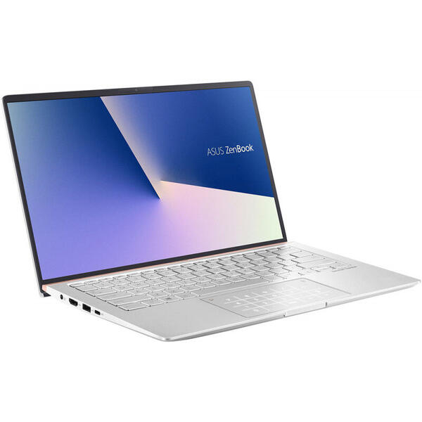 Laptop Asus ZenBook 14 UM433DA, 14.0 inch FHD, AMD Ryzen 5 3500U, 8GB DDR4, 512GB SSD, Radeon RX Vega 8, Win 10 Home, Icicle Silver