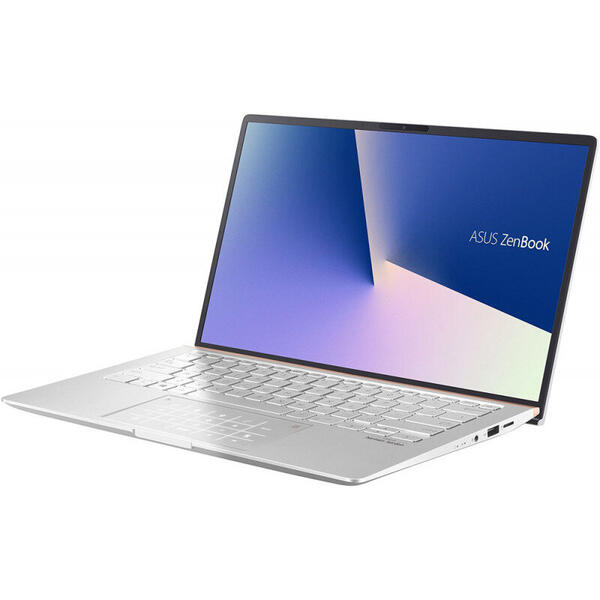 Laptop Asus ZenBook 14 UM433DA, 14.0 inch FHD, AMD Ryzen 7 3700U, 16GB DDR4, 1TB SSD, Radeon RX Vega 10, Win 10 Home, Icicle Silver