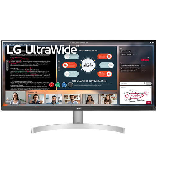 Monitor LED LG 29WN600-W 29 inch 5 ms HDR FreeSync 75 Hz, Alb