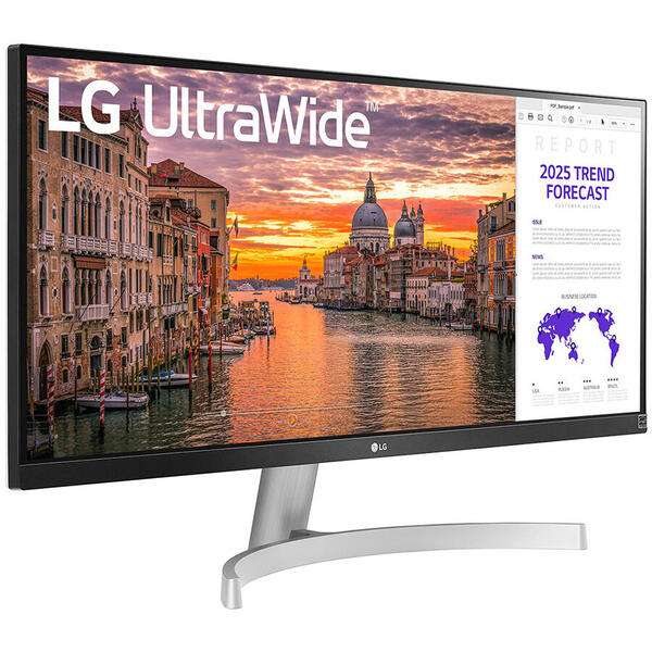 Monitor LED LG 29WN600-W 29 inch 5 ms HDR FreeSync 75 Hz, Alb