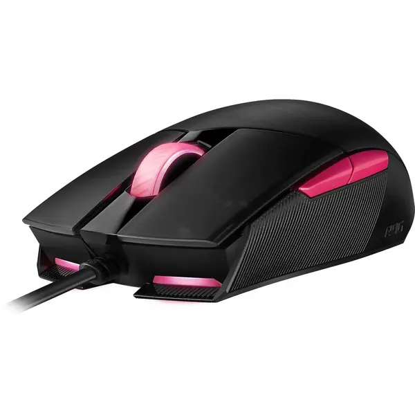 Mouse gaming Asus ROG Strix Impact II Electro Punk roz cu negru