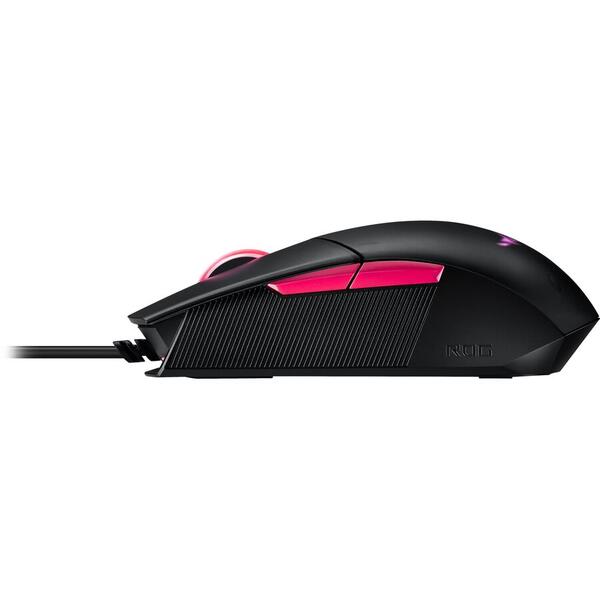 Mouse gaming Asus ROG Strix Impact II Electro Punk roz cu negru