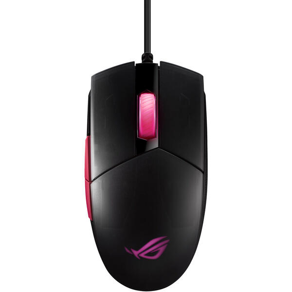 Mouse gaming Asus ROG Strix Impact II Electro Punk roz cu negru