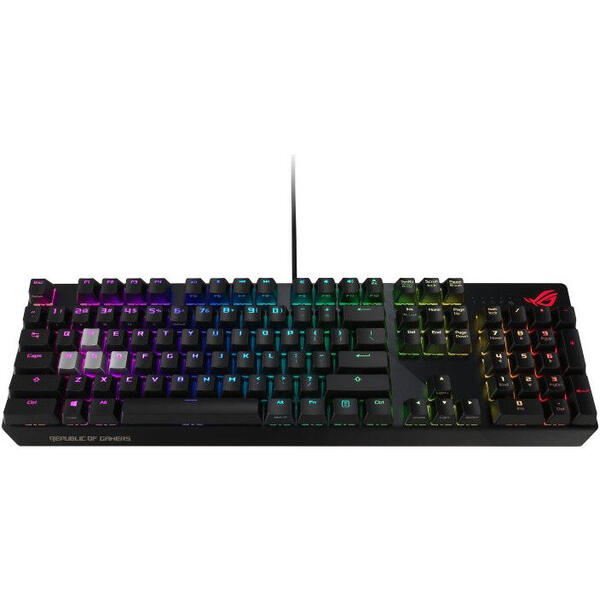 Tastatura gaming Tastatura mecanica gaming Asus ROG Strix Scope Cherry MX Red RGB neagra