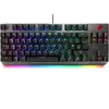 Tastatura gaming Asus ROG Strix Scope TKL Deluxe Cherry MX Red argintie iluminare RGB
