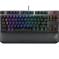 ROG Strix Scope TKL Deluxe Cherry MX Red argintie iluminare RGB