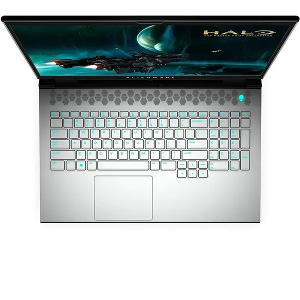 Laptop Gaming Dell Alienware m17 R3, 17.3 inch FHD 144Hz, Intel Core i7-10750H, 16GB DDR4, 2x 512GB SSD, GeForce GTX 1660 Ti 6GB, Win 10 Pro, Lunar Light, 3Yr BOS