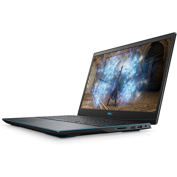 Laptop Dell Gaming G3 3500, 15.6 inch FHD 144Hz, Intel Core i7-10750H, 16GB DDR4, 1TB SSD, GeForce RTX 2060 6GB, Win 10 Home, Eclipse Black, 3Yr CIS