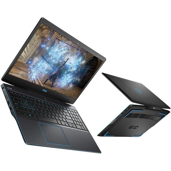 Laptop Dell Gaming G3 3500, 15.6 inch FHD 144Hz, Intel Core i7-10750H, 16GB DDR4, 512GB SSD, GeForce GTX 1650 Ti 4GB, Win 10 Home, Eclipse Black, 3Yr CIS