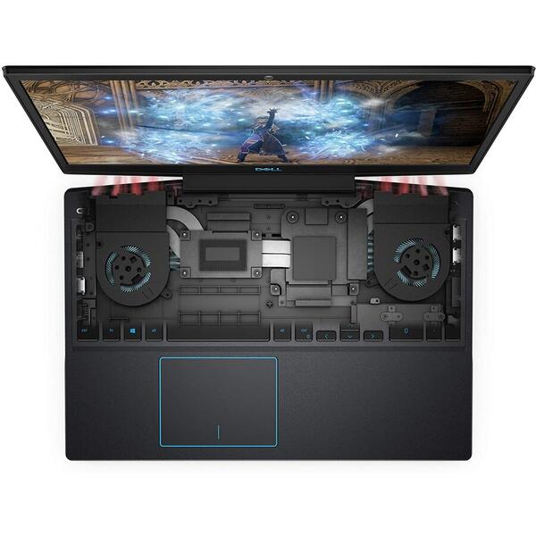 Laptop Dell Gaming G3 3500, 15.6 inch FHD 144Hz, Intel Core i7-10750H, 16GB DDR4, 512GB SSD, GeForce GTX 1650 Ti 4GB, Win 10 Home, Eclipse Black, 3Yr CIS