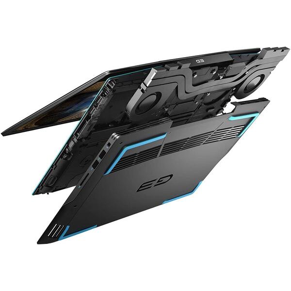 Laptop Dell Gaming G3 3500, 15.6 inch FHD 144Hz, Intel Core i5-10300H, 8GB DDR4, 1TB SSD, GeForce GTX 1650 Ti 4GB, Win 10 Home, Eclipse Black, 3Yr CIS