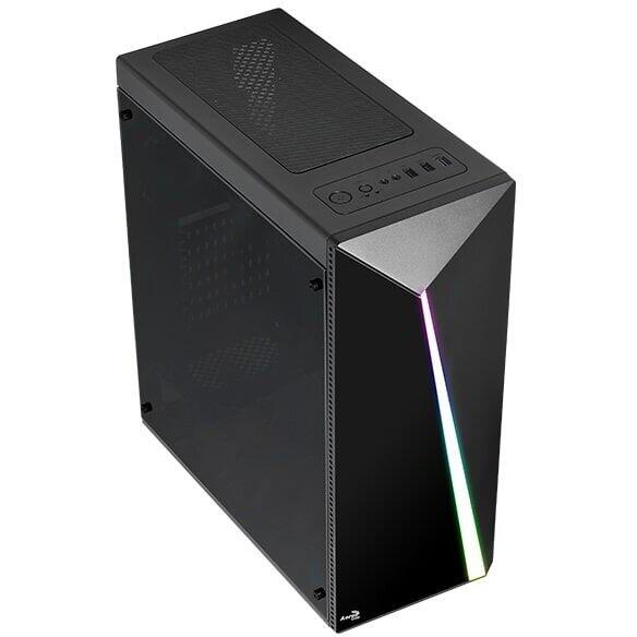 Carcasa Aerocool Shard Tempered Glass RGB Neagra