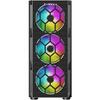 Carcasa Inaza Starfire Tempered Glass RGB Neagra