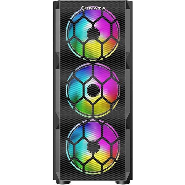 Carcasa Inaza Starfire Tempered Glass RGB Neagra