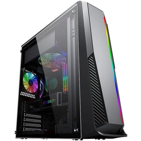 Carcasa Inaza Shield RGB Neagra