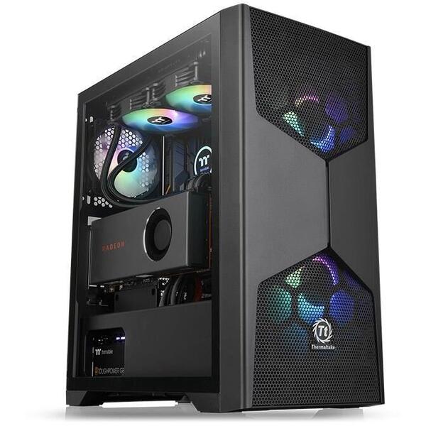 Carcasa Carcasa Thermaltake Commander G31 Tempered Glass neagra iluminare aRGB