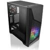 Carcasa Thermaltake Commander G32 Tempered Glass iluminare aRGB, Neagra