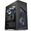 Carcasa Thermaltake Commander G32 Tempered Glass iluminare aRGB, Neagra