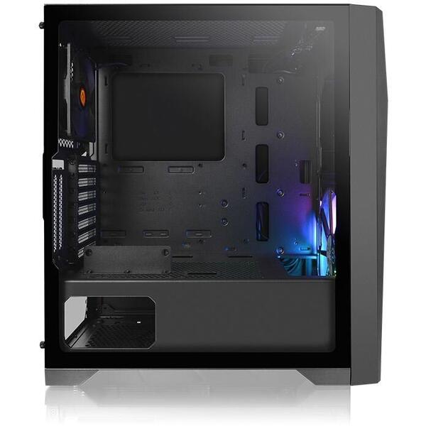 Carcasa Thermaltake Commander G32 Tempered Glass iluminare aRGB, Neagra