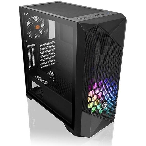 Carcasa Thermaltake Commander G33 Tempered Glass iluminare aRGB Neagra