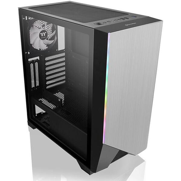 Carcasa Thermaltake H550 Tempered Glass iluminare aRGB Argintie