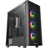 Carcasa Thermaltake V250 Tempered Glass iluminare aRGB, Neagra